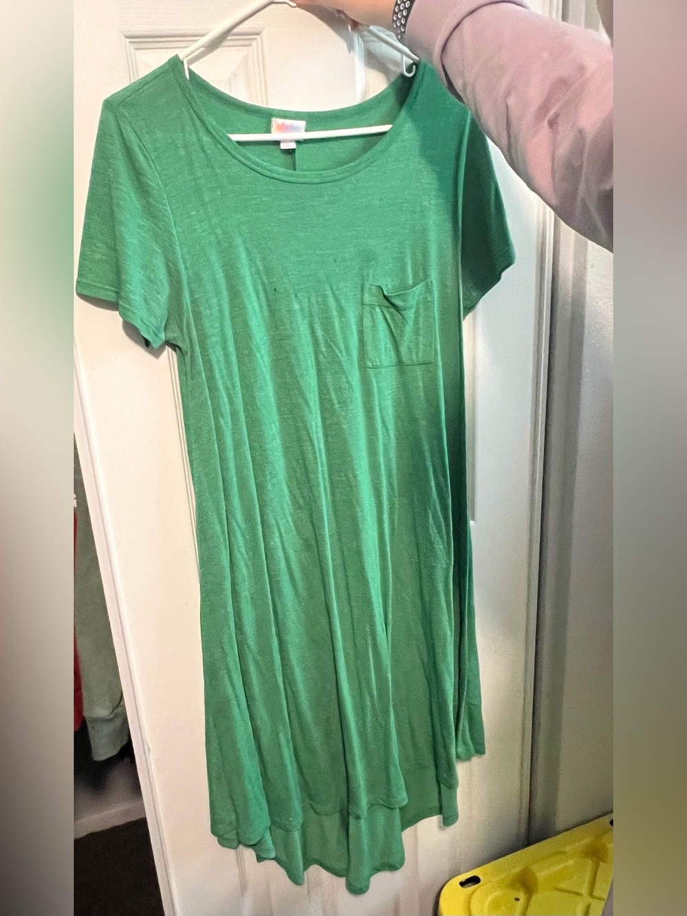 LuLaRoe Green Short Sleeve Swing Dress